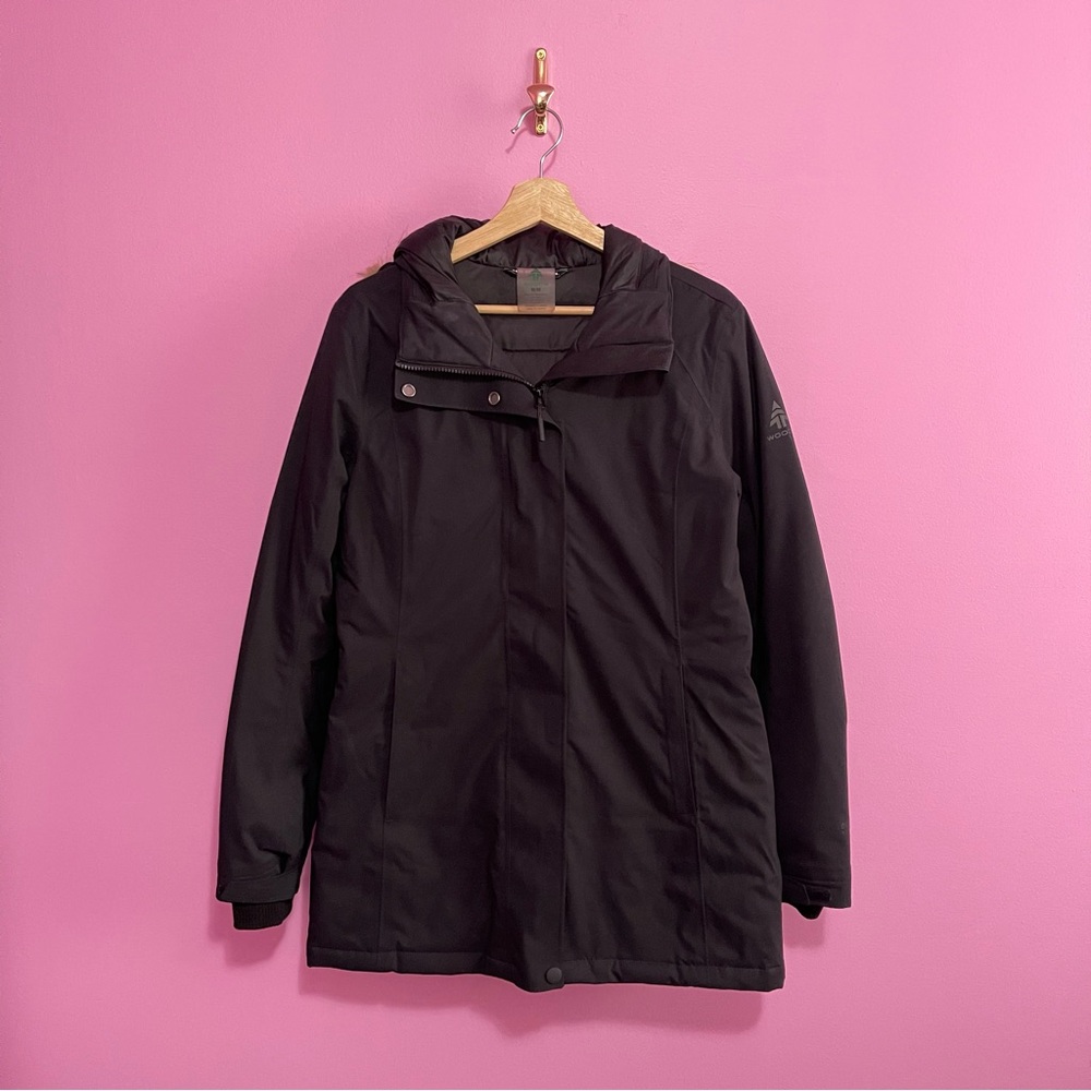 Woods‎ Smythe Down Parka Medium Black Waterproof Winter Coat Jacket - Picture 2 of 14